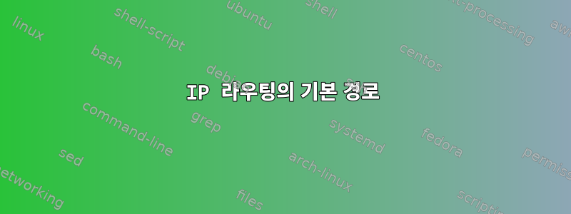 IP 라우팅의 기본 경로