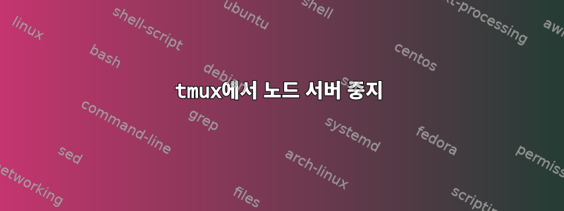 tmux에서 노드 서버 중지