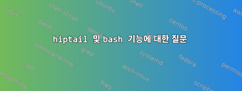 hiptail 및 bash 기능에 대한 질문