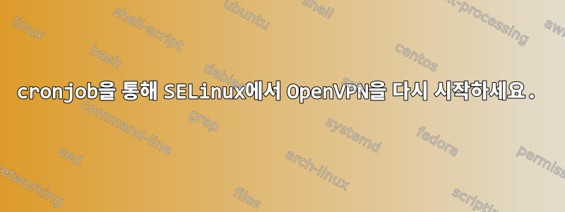 cronjob을 통해 SELinux에서 OpenVPN을 다시 시작하세요.