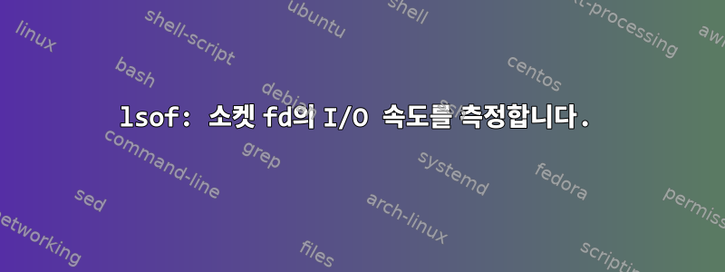 lsof: 소켓 fd의 I/O 속도를 측정합니다.