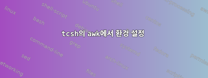 tcsh의 awk에서 환경 설정