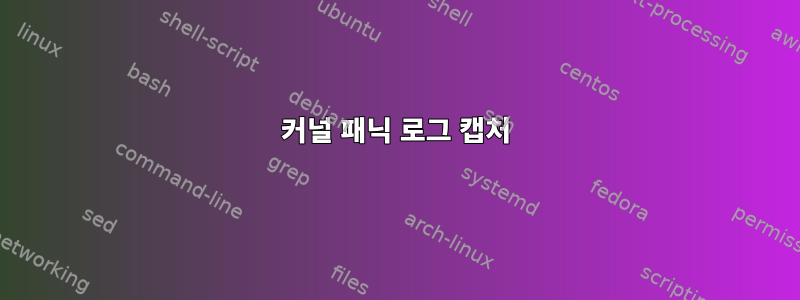 커널 패닉 로그 캡처