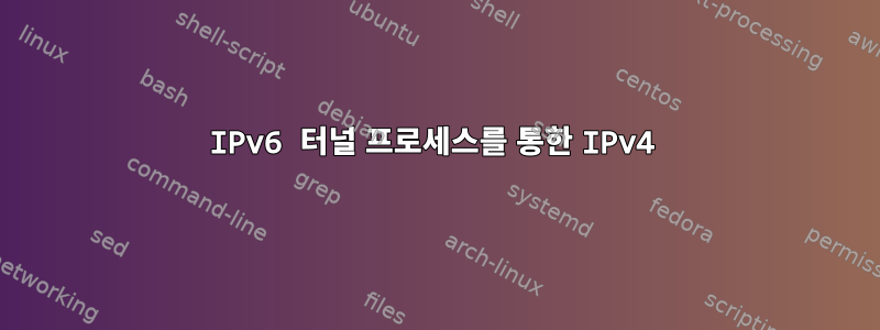 IPv6 터널 프로세스를 통한 IPv4