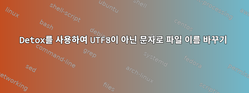 Detox를 사용하여 UTF8이 아닌 문자로 파일 이름 바꾸기