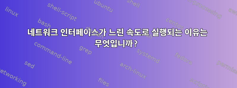 네트워크 인터페이스가 느린 속도로 실행되는 이유는 무엇입니까?