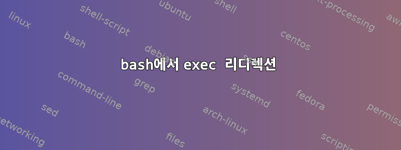 bash에서 exec 리디렉션