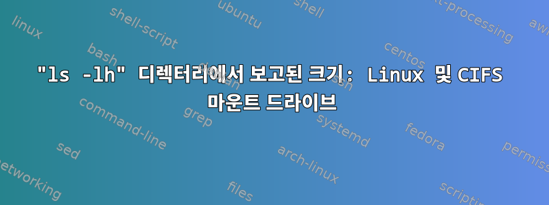 "ls -lh" 디렉터리에서 보고된 크기: Linux 및 CIFS 마운트 드라이브