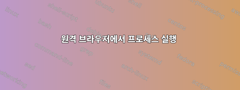 원격 브라우저에서 프로세스 실행