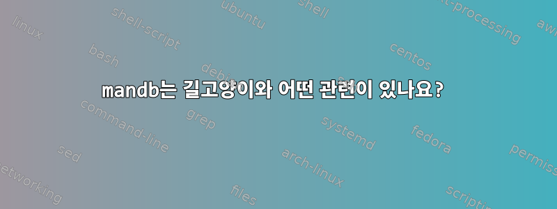 mandb는 길고양이와 어떤 관련이 있나요?