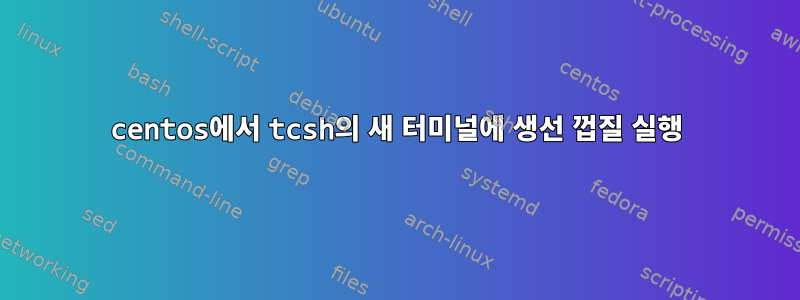 centos에서 tcsh의 새 터미널에 생선 껍질 실행