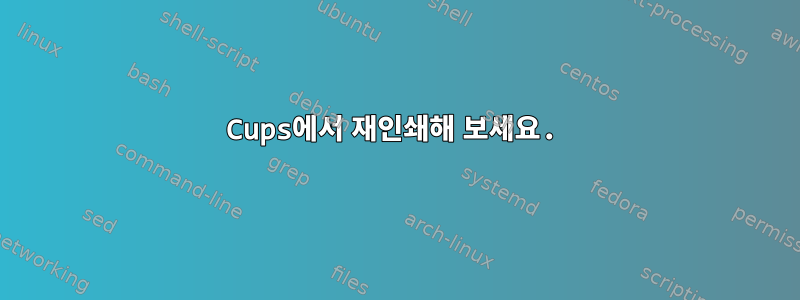 Cups에서 재인쇄해 보세요.