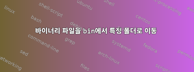 바이너리 파일을 bin에서 특정 폴더로 이동