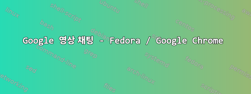 Google 영상 채팅 - Fedora / Google Chrome