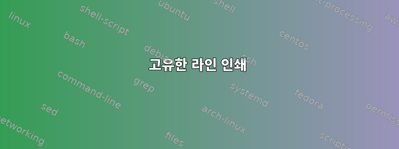 고유한 라인 인쇄