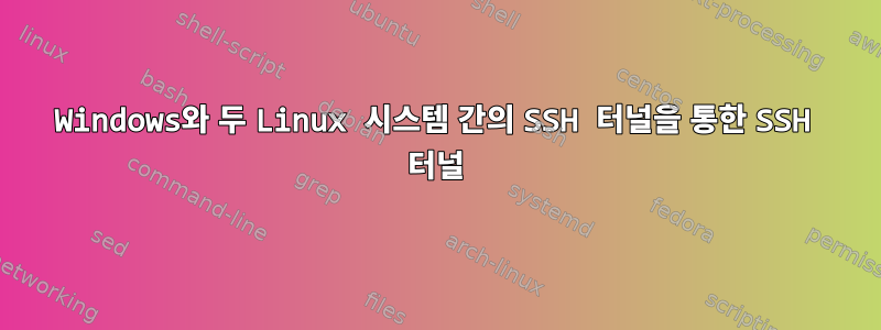 Windows와 두 Linux 시스템 간의 SSH 터널을 통한 SSH 터널