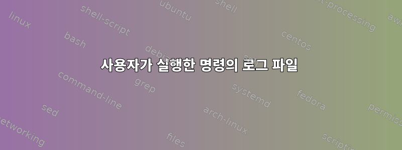 사용자가 실행한 명령의 로그 파일