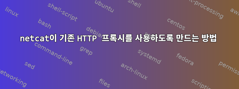 netcat이 기존 HTTP 프록시를 사용하도록 만드는 방법