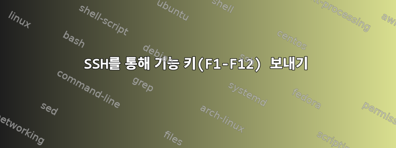 SSH를 통해 기능 키(F1-F12) 보내기