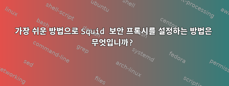 가장 쉬운 방법으로 Squid 보안 프록시를 설정하는 방법은 무엇입니까?