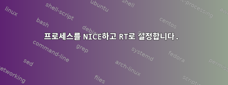 프로세스를 NICE하고 RT로 설정합니다.