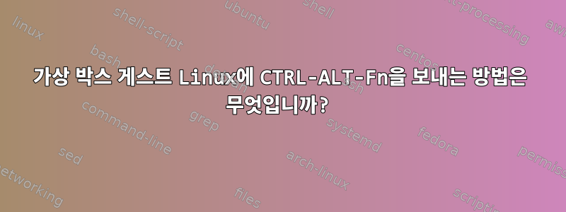 가상 박스 게스트 Linux에 CTRL-ALT-Fn을 보내는 방법은 무엇입니까?