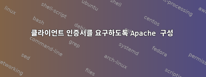 클라이언트 인증서를 요구하도록 Apache 구성