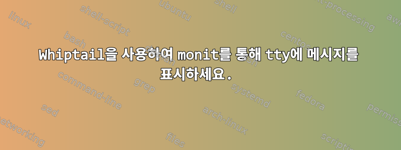 Whiptail을 사용하여 monit를 통해 tty에 메시지를 표시하세요.