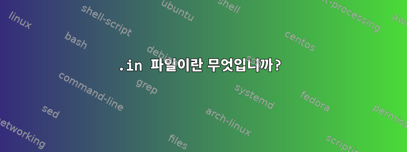 .in 파일이란 무엇입니까?