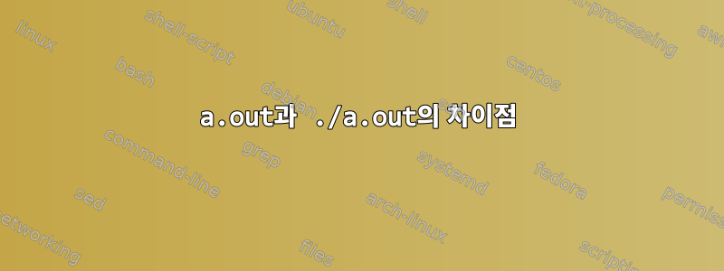 a.out과 ./a.out의 차이점