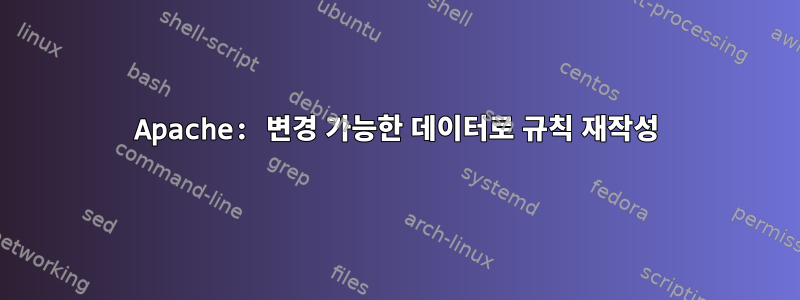 Apache: 변경 가능한 데이터로 규칙 재작성