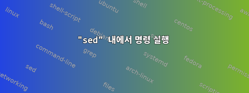 "sed" 내에서 명령 실행