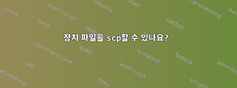 장치 파일을 scp할 수 있나요?