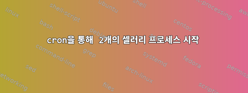 cron을 통해 2개의 셀러리 프로세스 시작