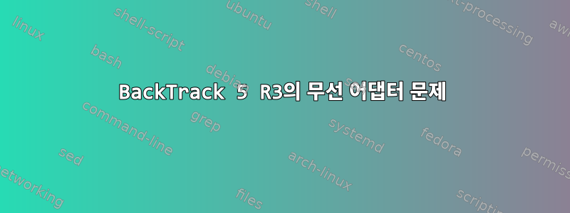 BackTrack 5 R3의 무선 어댑터 문제