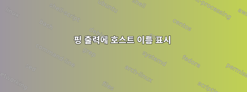 핑 출력에 호스트 이름 표시