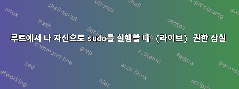 루트에서 나 자신으로 sudo를 실행할 때 (라이브) 권한 상실