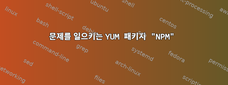 문제를 일으키는 YUM 패키지 "NPM"