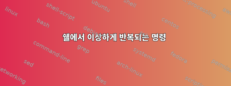 쉘에서 이상하게 반복되는 명령