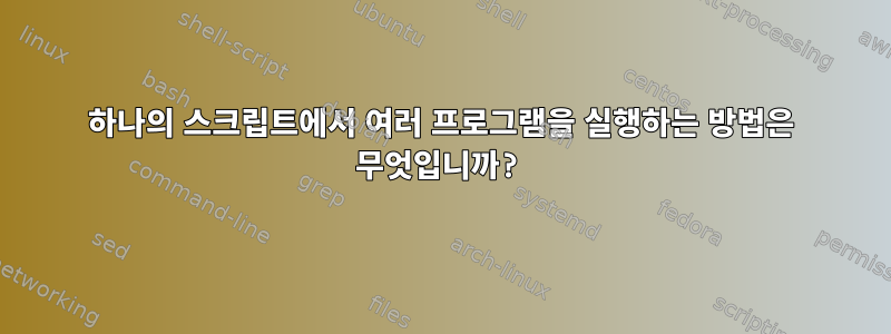 하나의 스크립트에서 여러 프로그램을 실행하는 방법은 무엇입니까?