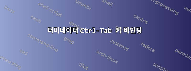 터미네이터 Ctrl-Tab 키 바인딩