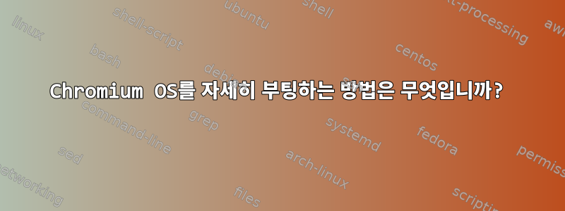 Chromium OS를 자세히 부팅하는 방법은 무엇입니까?