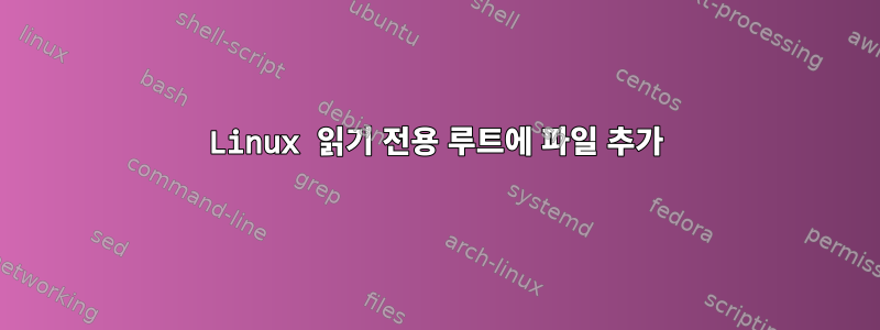 Linux 읽기 전용 루트에 파일 추가