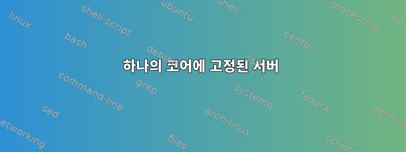 하나의 코어에 고정된 서버