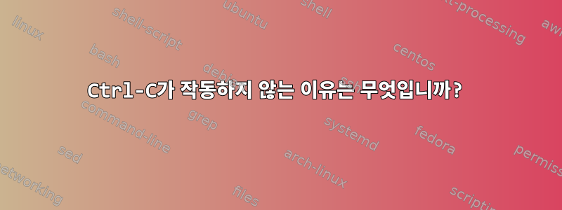 Ctrl-C가 작동하지 않는 이유는 무엇입니까?