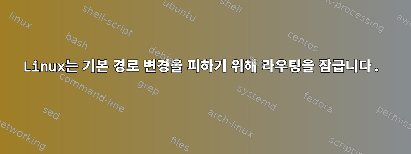 Linux는 기본 경로 변경을 피하기 위해 라우팅을 잠급니다.