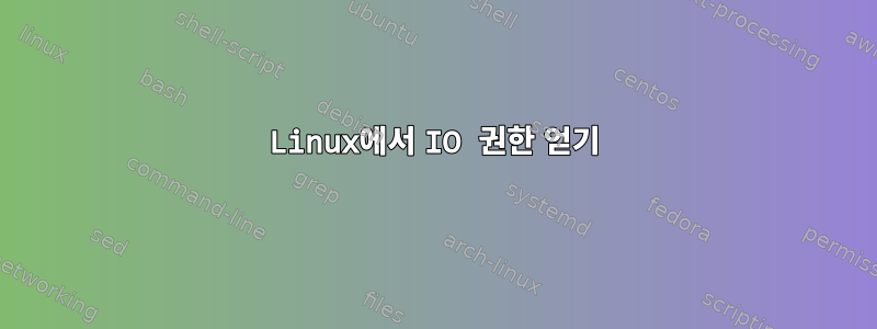 Linux에서 IO 권한 얻기