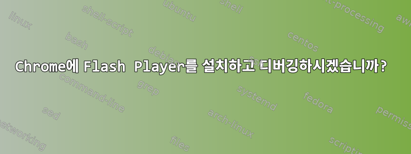 Chrome에 Flash Player를 설치하고 디버깅하시겠습니까?