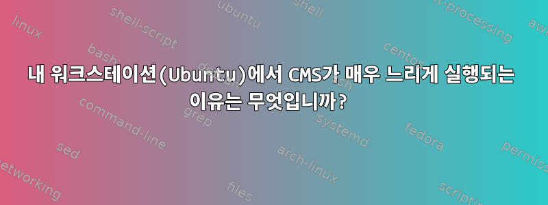 내 워크스테이션(Ubuntu)에서 CMS가 매우 느리게 실행되는 이유는 무엇입니까?