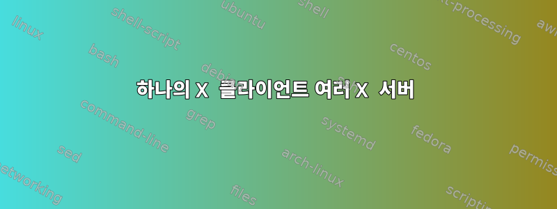 하나의 X 클라이언트 여러 X 서버